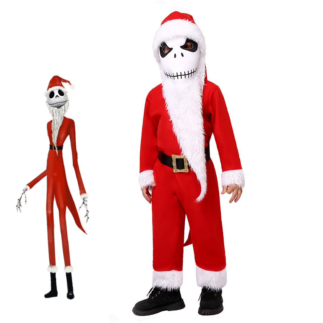 Kids Face Mask - Kostium Jacka Skellingtona Świętego Mikołaja z