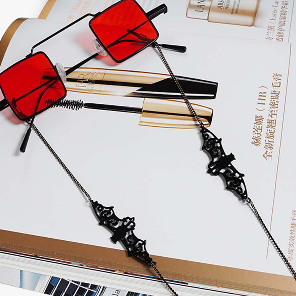 Modny, retro, ażurowy, czarny  – Mask Chain Holder recenzja i cena