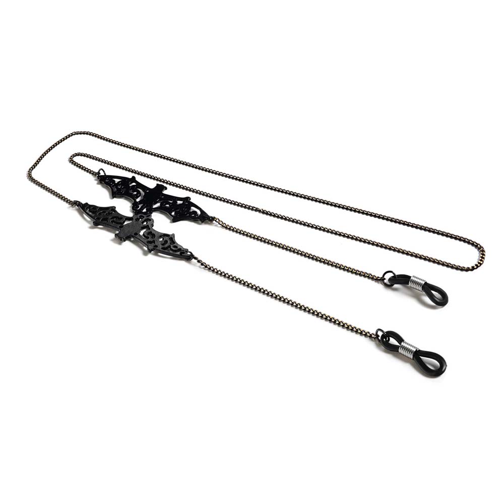 Modny, retro, ażurowy, czarny  – Mask Chain Holder recenzja i cena