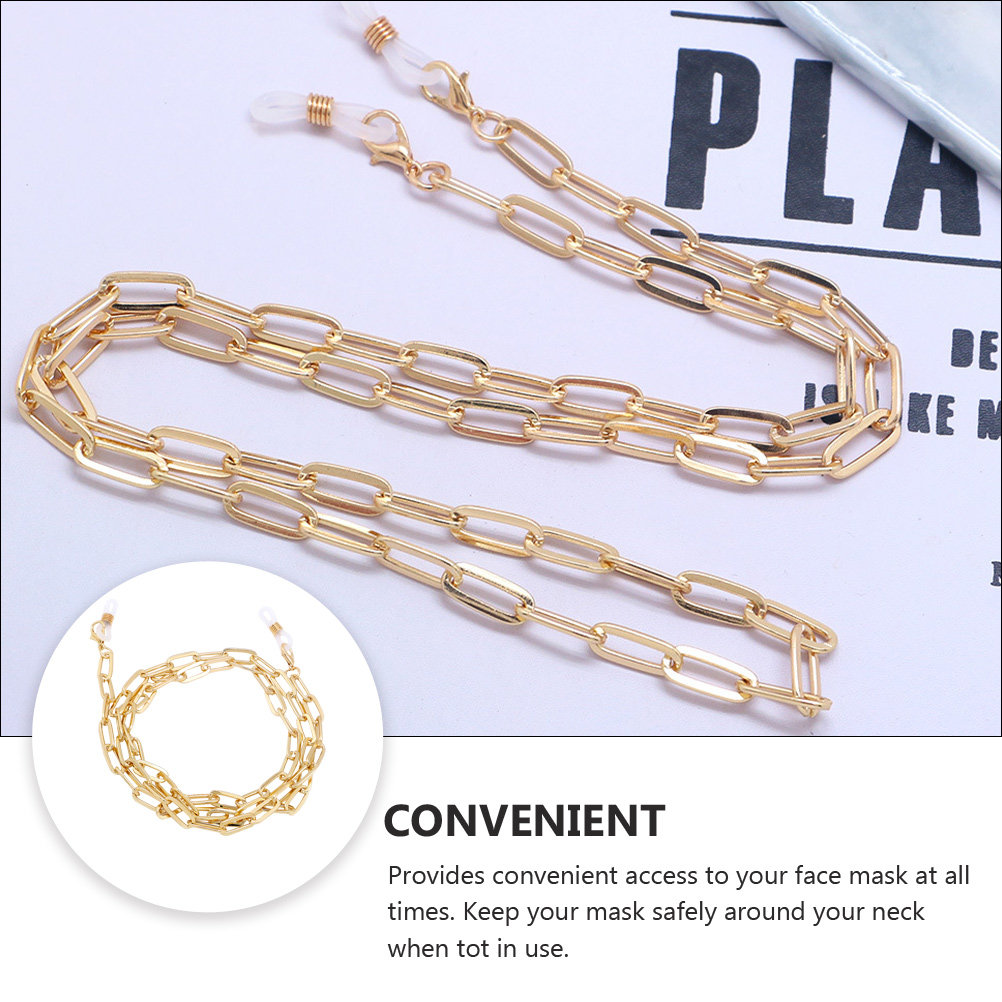 Złoty łańcuszek do okularów w  – Mask Chain Holder recenzja i cena